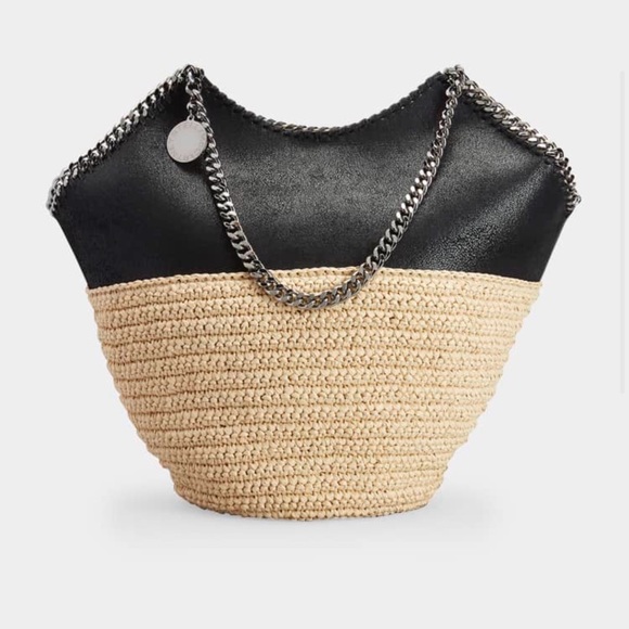 💕HP💕Stella McCartney Large black half and half tote bag - Picture 4 of 15